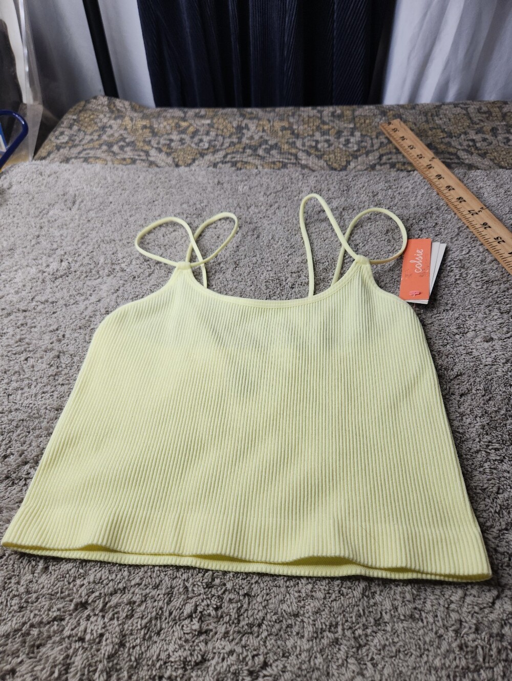 Women's Seamless Convertible Straps Brami - Colsie Yellow M - Picture 9 of 13